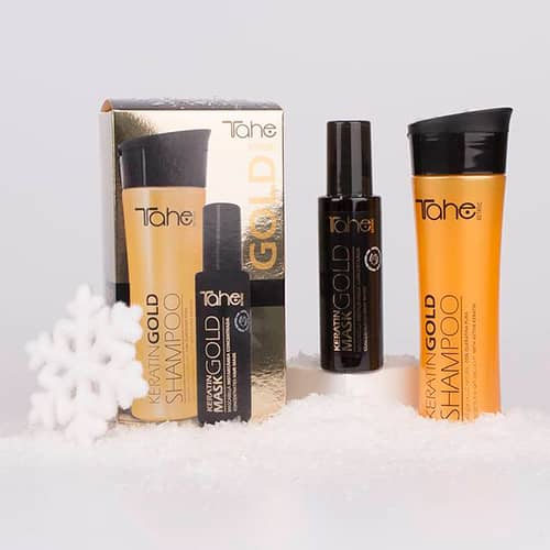Tahe Gold Shampoo y Keratin Gold Mask