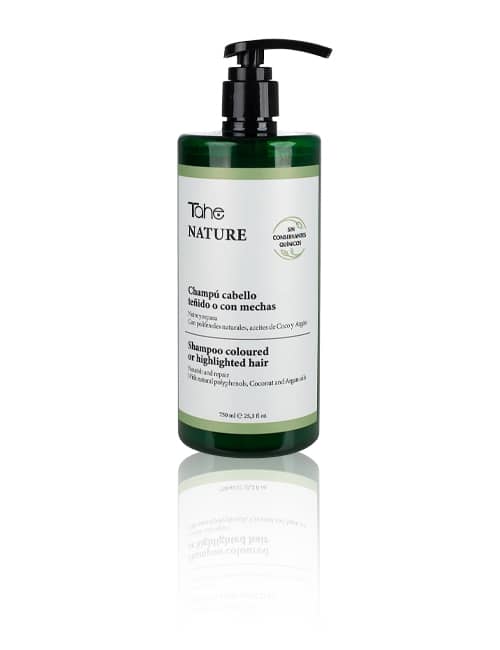 Tahe Nature Champú Sin Sulfatos para cabellos teñido y con mechas de 750 ml.